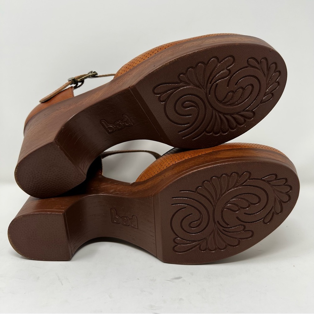 boc Tan Leather Buckle Clogs - Picture 7 of 10